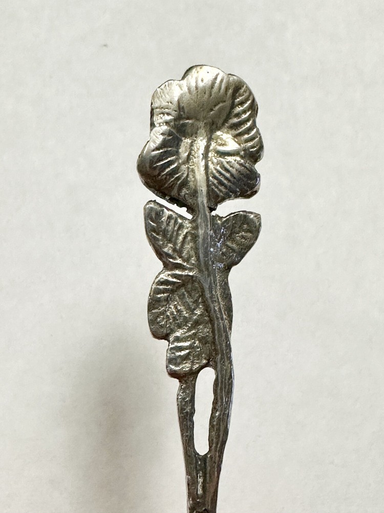 Antique German 800 Silver Open Work Rose Pickle/Olive Fork