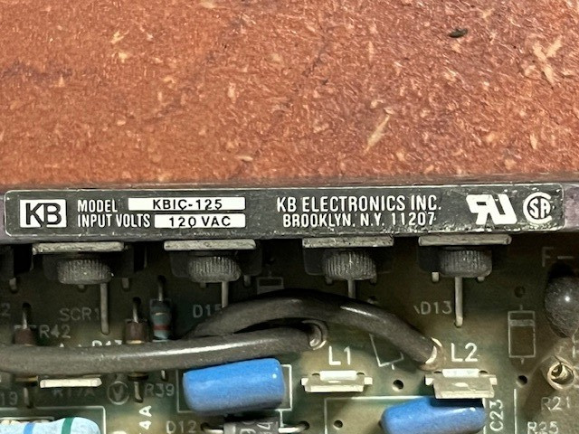 KB Electronics KBIC-125 Solid State Variable Speed DC Motor Control