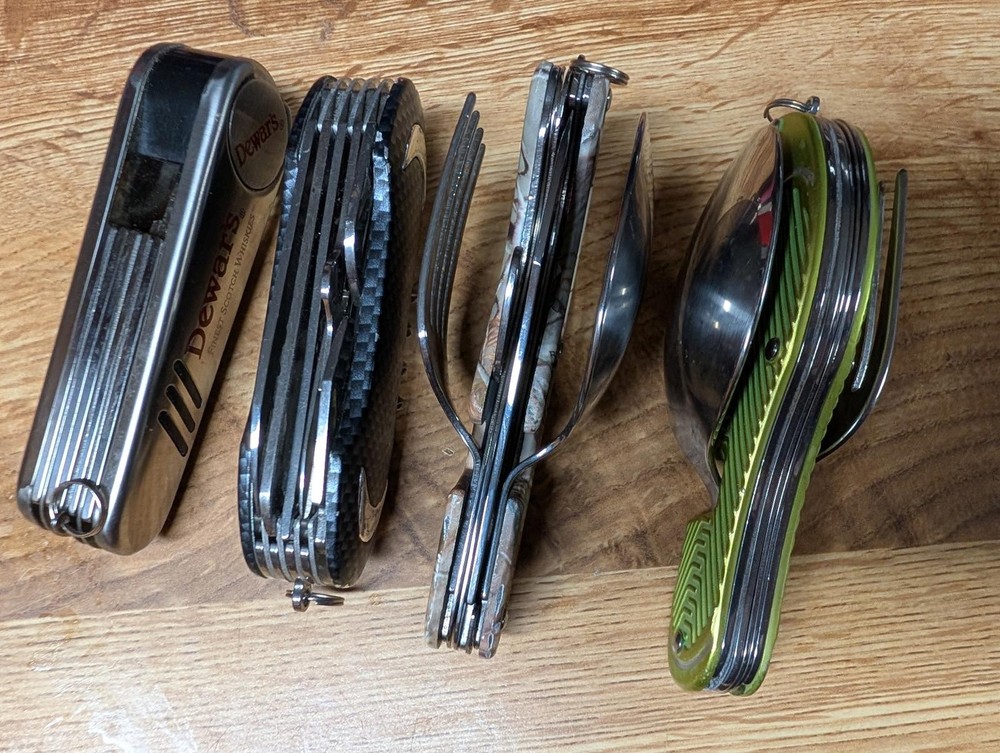 Set of 4 Multi-Tool Camping Utensils