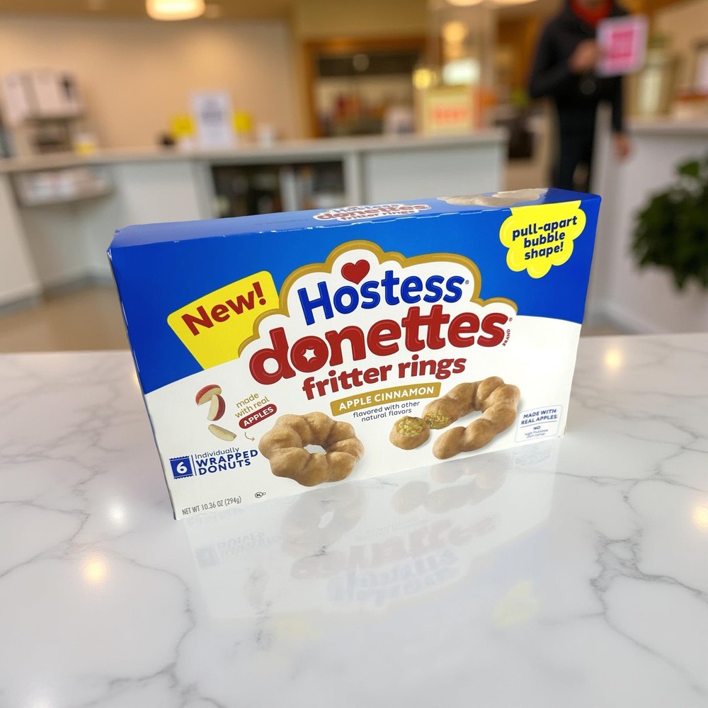 Hostess Apple Fritter Ring Pullapart Donuts Snack Cakes, 2 Boxes