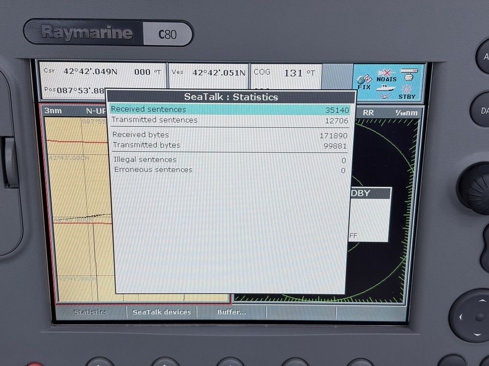 Raymarine C80 Classic GPS Chartplotter Multifunction Display- Tested, Warranty
