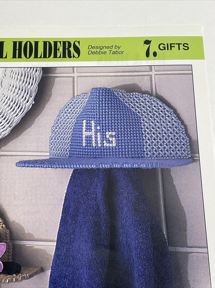 Annie's Attic His & Hers Towel Holders Hat Design Plastic Canvas Pattern