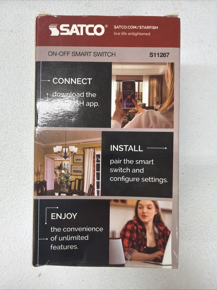 SATCO Starfish S11267 WiFi Smart In-Wall Light Switch – ECS