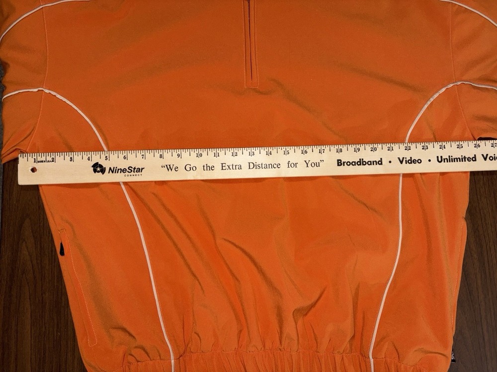 Straight Down Performance 1/4 Zip Golf Pullover Jacket Burnt Orange Mens M