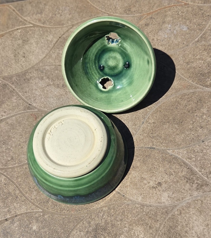 Garlic Keeper Handmade Pottery, signed