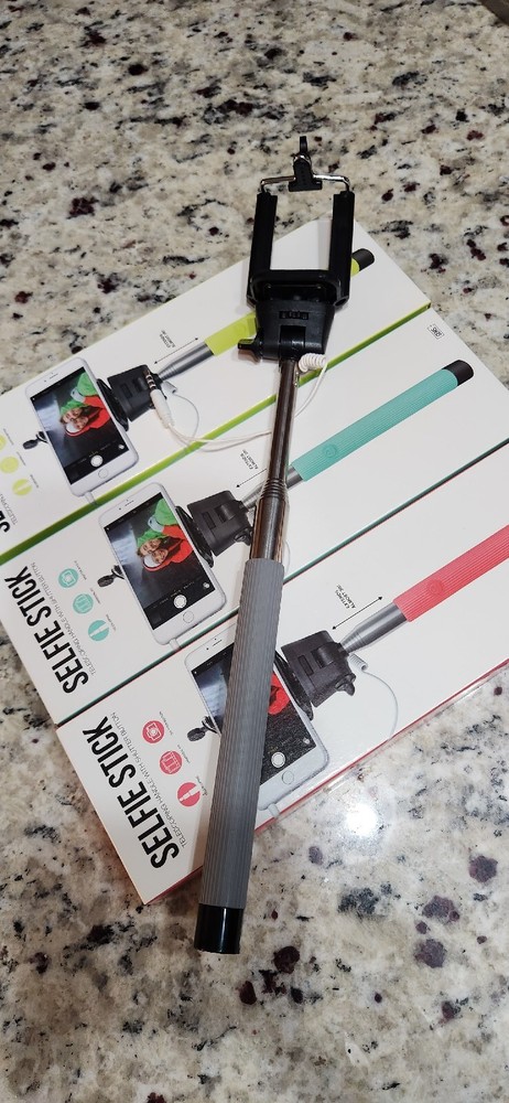 selfie stick - telescoping handle with shutter button NIB Free Shipping