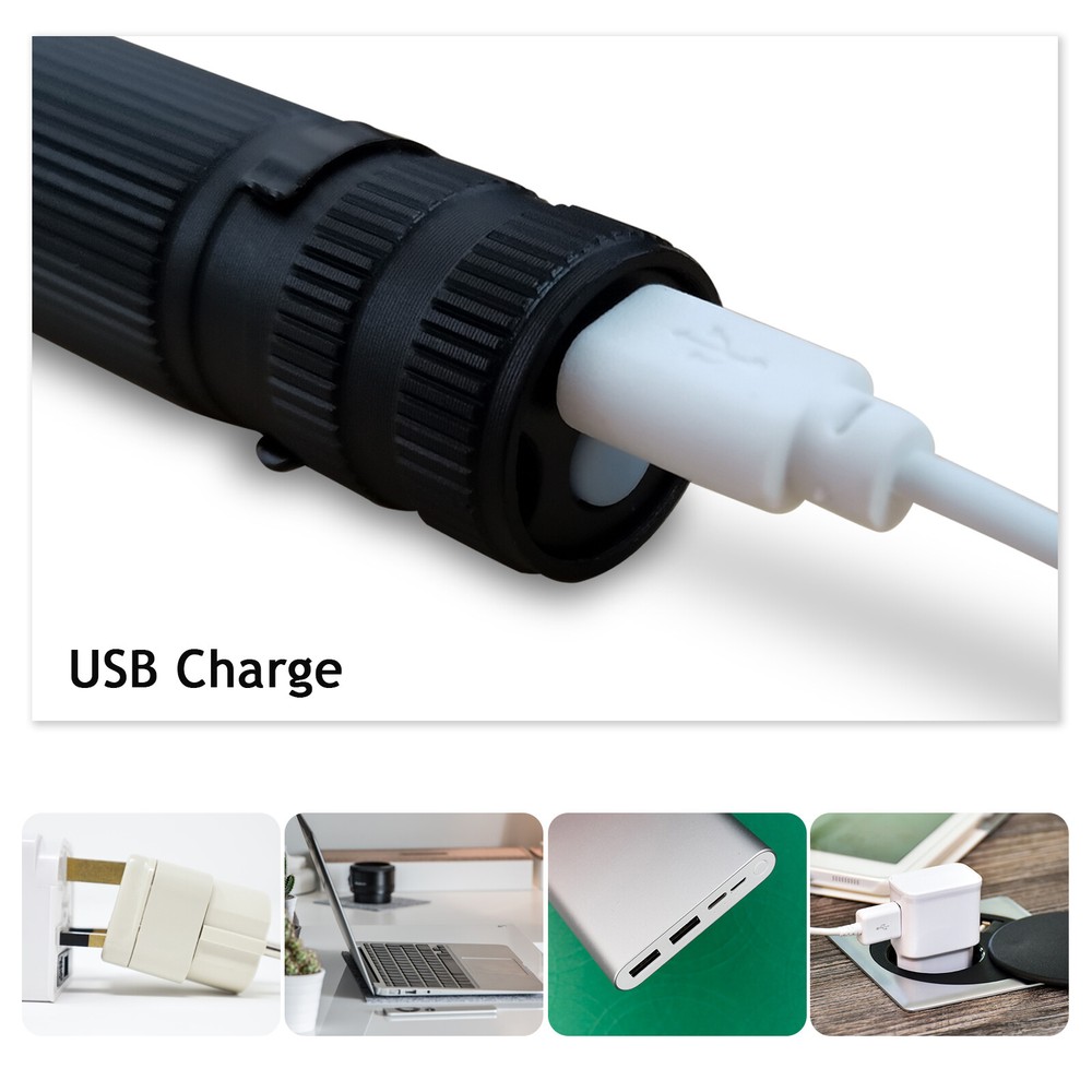 2× 990000LM Rechargeable Small LED Flashlight Mini Light 3-Modes Zoomable Torch