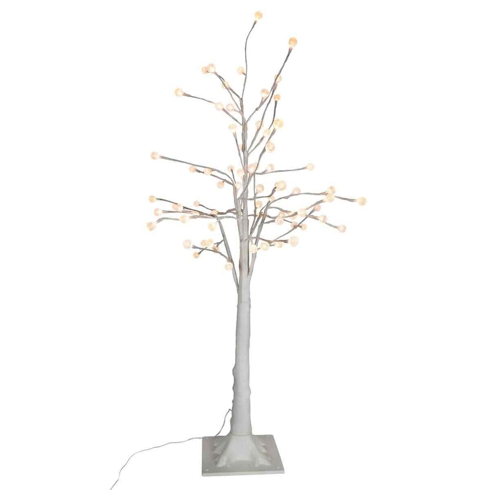 Glittered White Lighted Tree