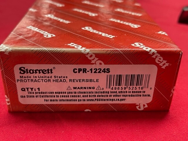 Starrett CPR-1224S Protractor Head for Combination Squares & Protractors