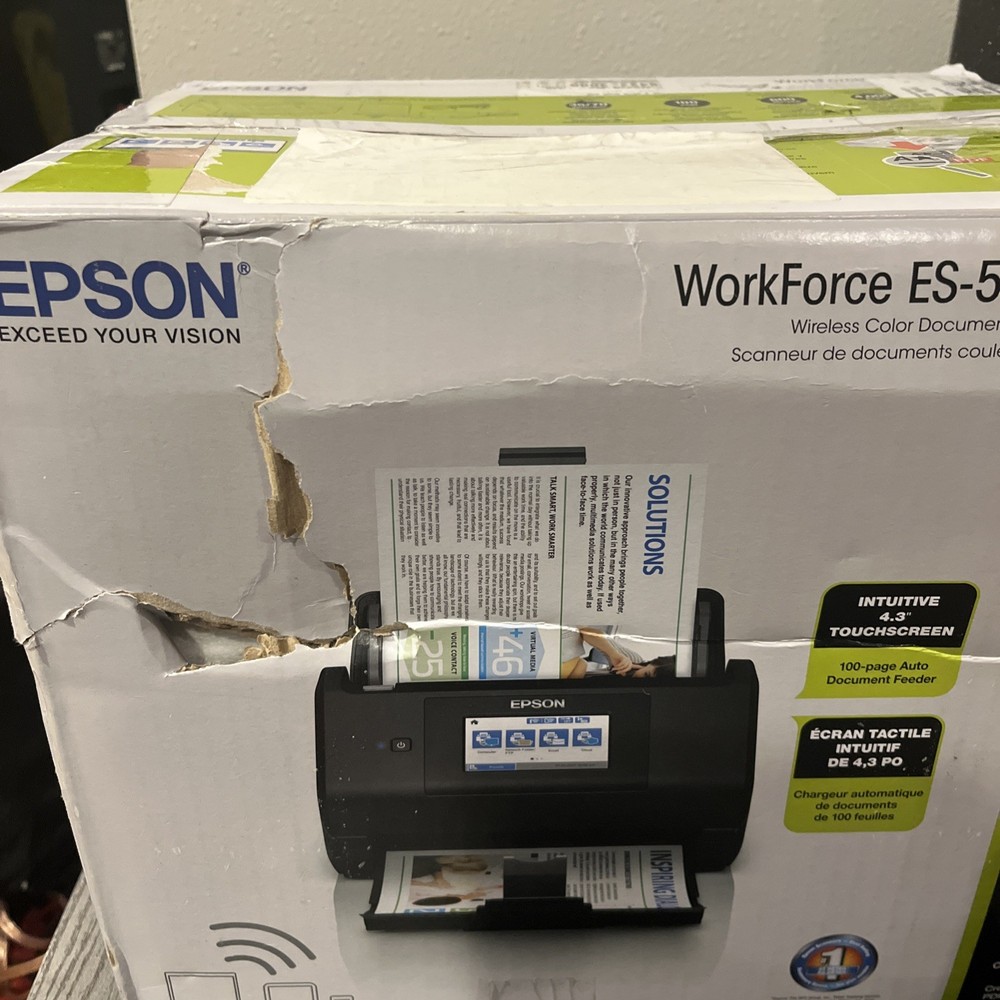 Epson Workforce ES-580W Wireless Color Duplex Desktop Document Scanner