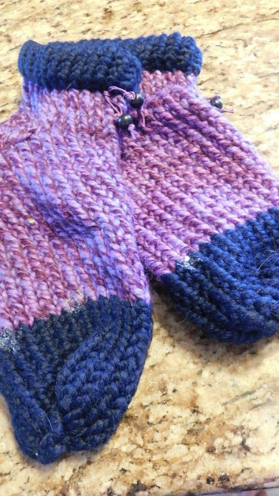 hand knit slipper socks
