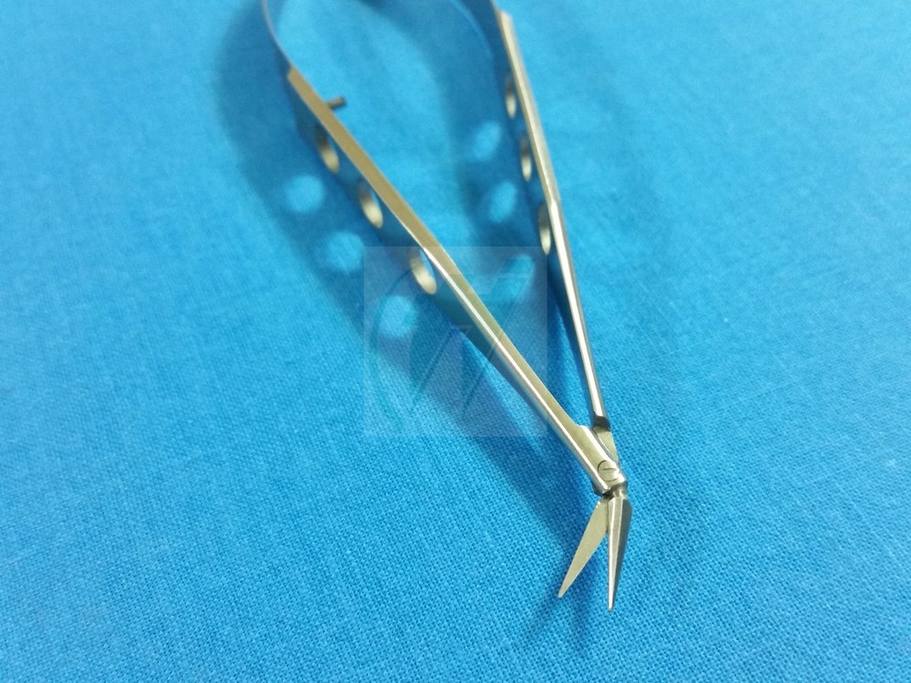 PREMIUM QUALITY PACIVATED VANNAS MICRO SURGICAL SCISSORS 4.5" ANGLED SIDEWAYS