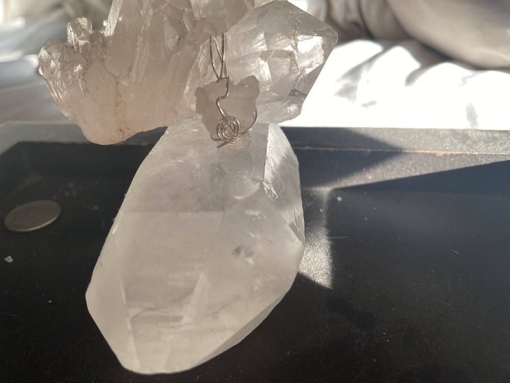 Nirvana Quartz Sterling Silver Wrapped Pendant