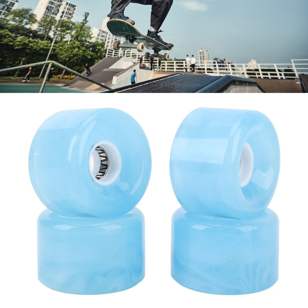 4Pcs Skateboard Wheel Set Replacement 78A Hardness PU Translucent