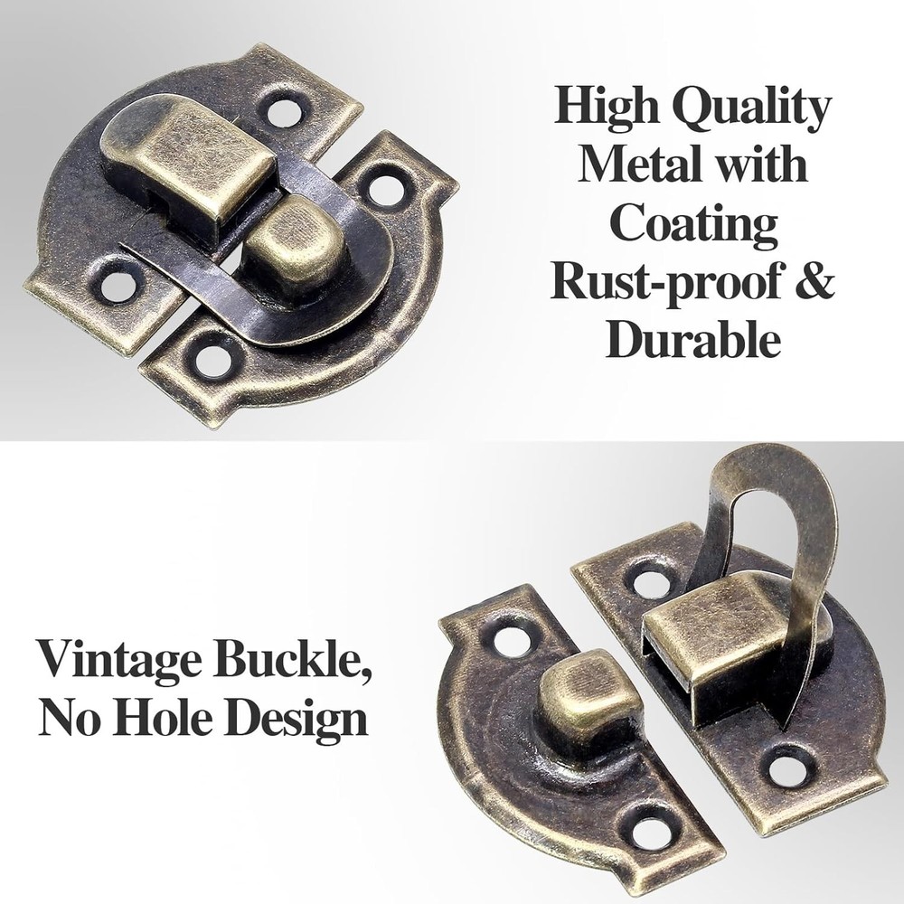 4PCS Antique Toggle Hasp Latch Bronze Duckbilled Latch Hardware