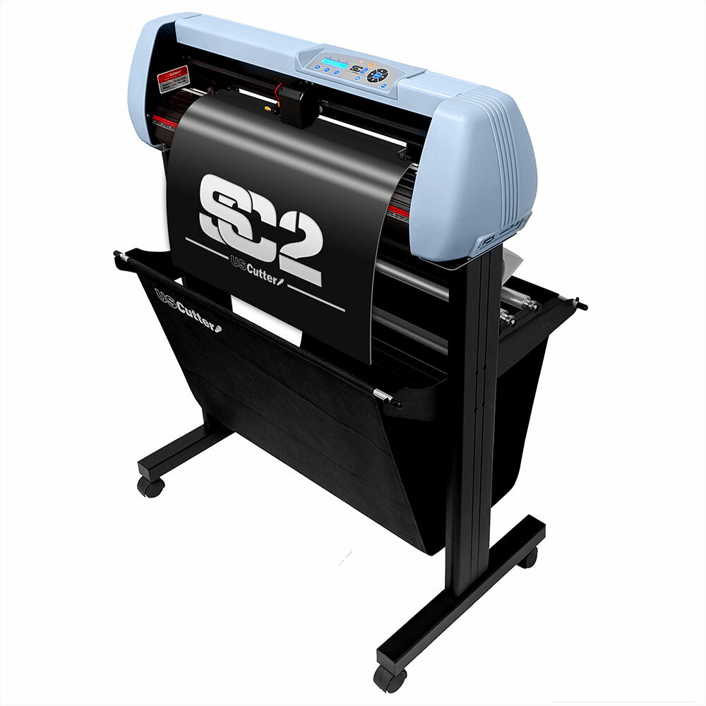 USCutter SC2 Vinyl Cutter Plotter w/Catch Basket + Software 28"|34" (Wind, Mac)
