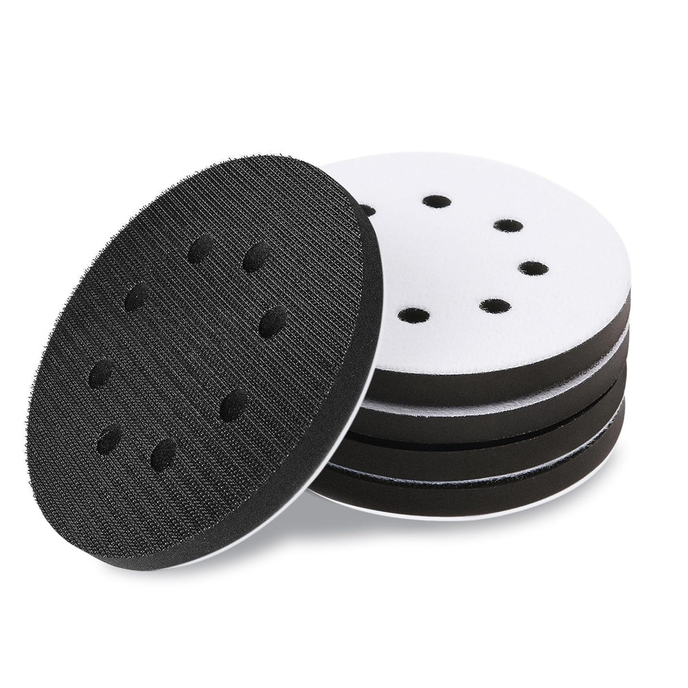 5 Pack 5 Inch Soft Sponge Interface Pad for Sanding Pad Hook&Loop Sanding Discs
