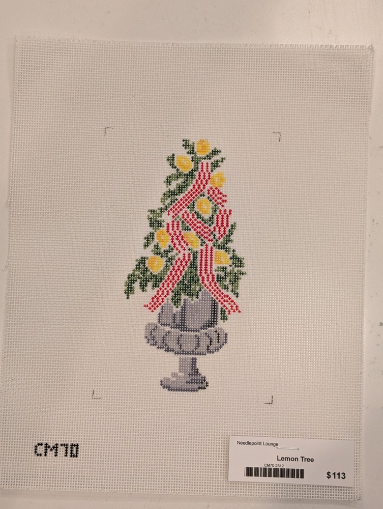 Lemon Tree by Camilla Moss (CM70) distributed by Walker's Needlepoint Canvas