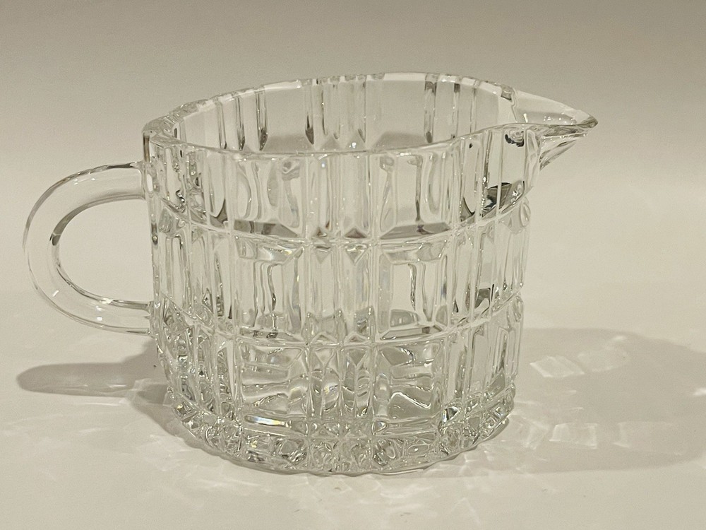 Leaf Crystal Irish Creamer Small Oval Shape With Handle