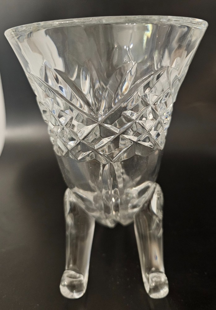 Crystal Cornucopia Heavy Vase