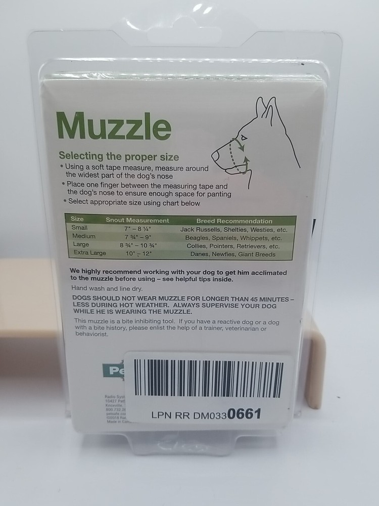 PETSAFE Soft Muzzle for Medium Dogs Black Nylon Adjustable Padded