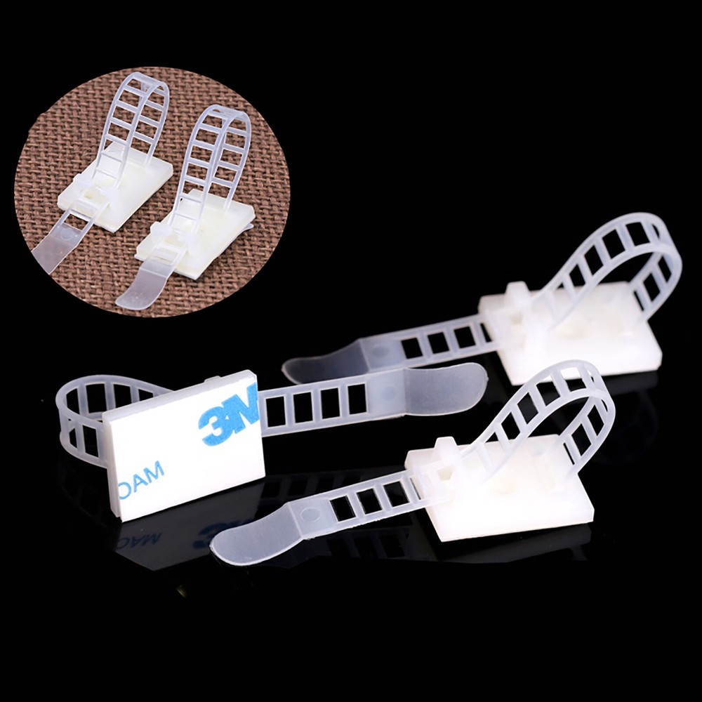 Nylon Cable Tie Base Saddle With Zip Ties Cradle Mounts Base Clips Cable Holder