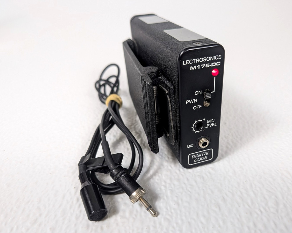 Lectrosonics M175-DC Wireless Beltpack Transmitter & M119MC Microphone NICE
