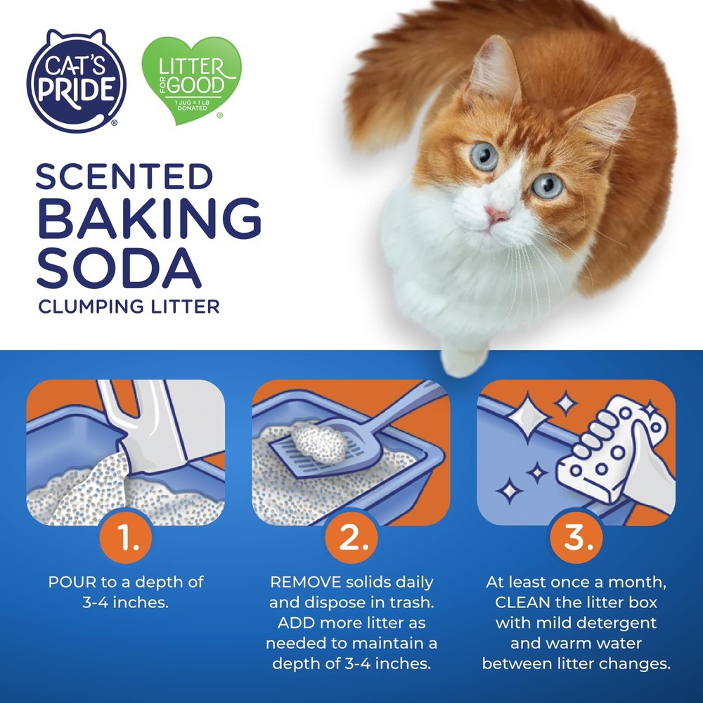 Cat's Pride Lightweight Clumping Litter: Baking Soda - Powerful Odor Control ...