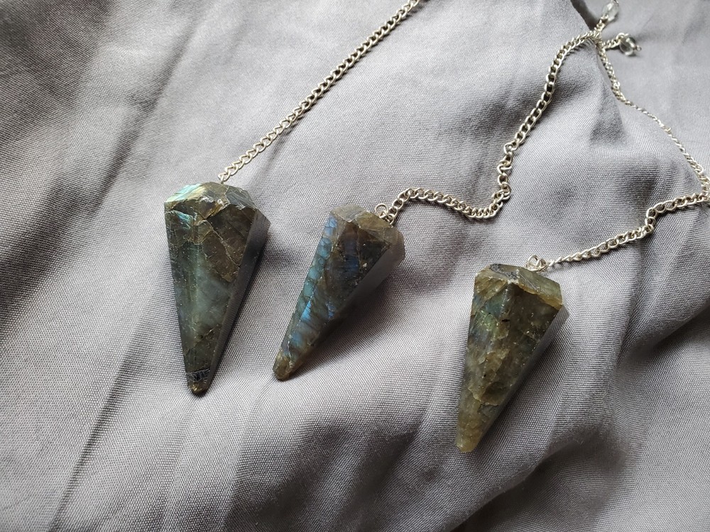 Labradorite Crystal Pendulum Healing Gemstone