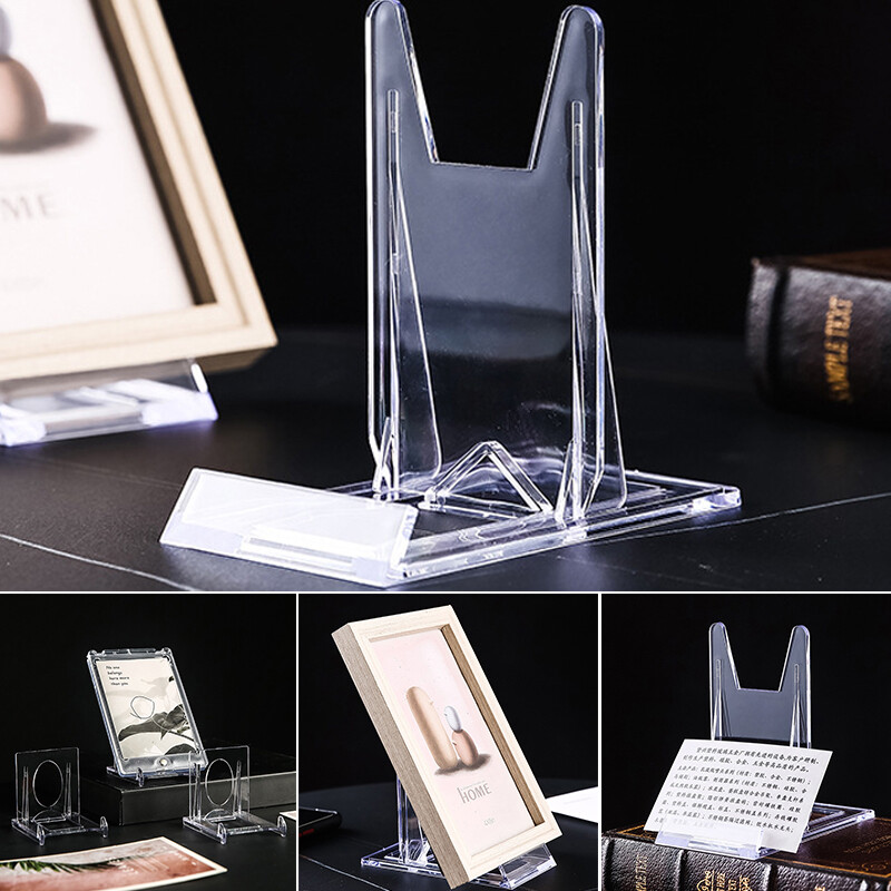 Acrylic Display Easel Adjustable Plastic Plate Holder Stand Picture Frames Rack✔