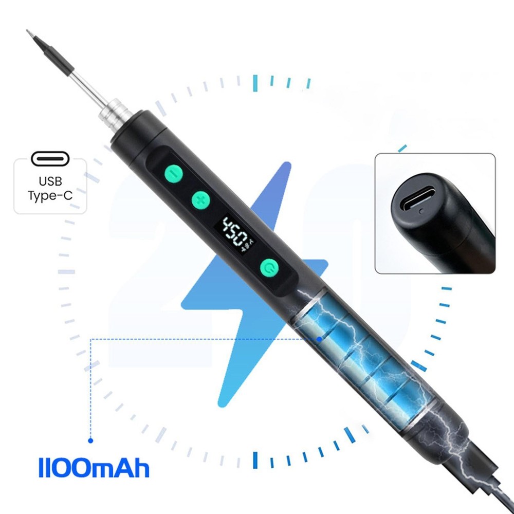 Soldering Iron Kit Versatile Practical Digital Display Compact Fast Heating