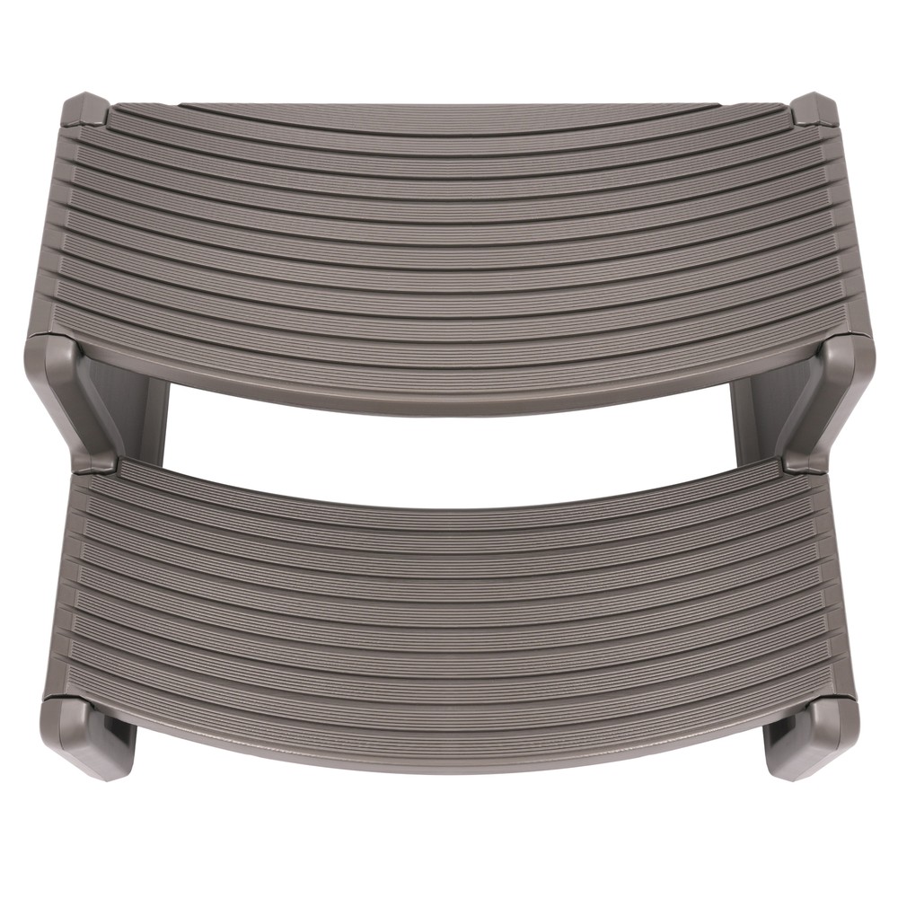 Outdoor Polypropylene Multi Purpose Spa and Hot Tub Handi-Step Step, Carbon Gray