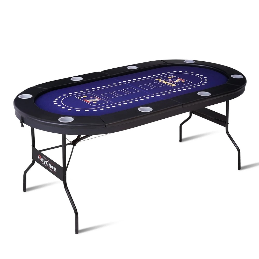 71in Folding Poker Table Sturdy Structure gambling texas hold em