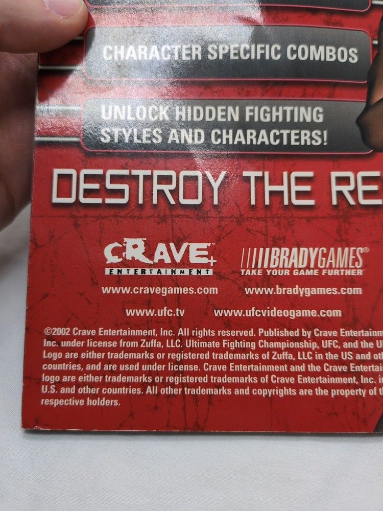 UFC Throwdown Official Strategy Guide Book