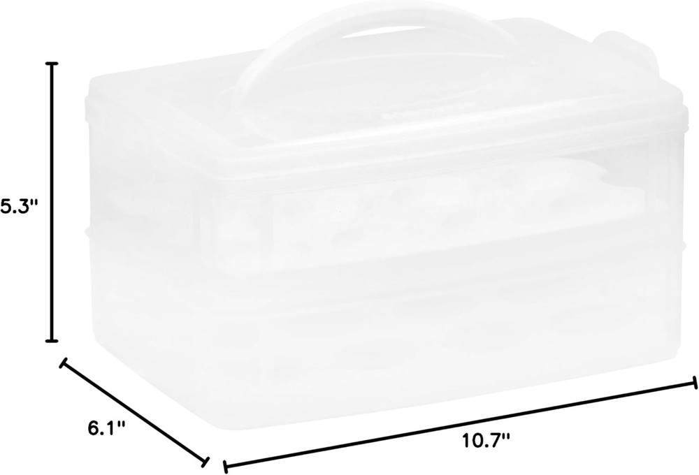 Snapware (2-Layer, 24 Eggs) Plastic Detachable Deviled Egg Medium, Clear