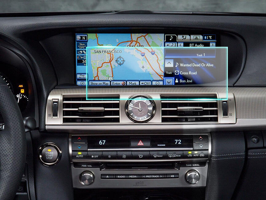 Crystal Clear Screen Protector for 2014 Lexus LS460 Vehicle Navigation