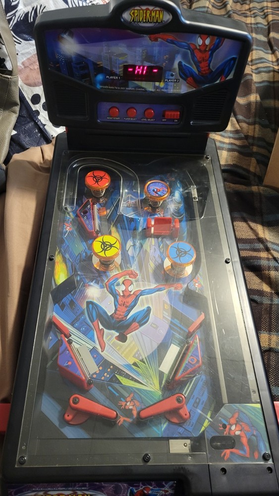 Marvel SPIDER-MAN 3 2007 Table-Top Mini Pinball Machine Used Tested WORKS