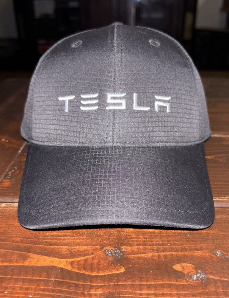 TESLA Black Trucker Hat Ball Cap Adjustable NWT Brand New