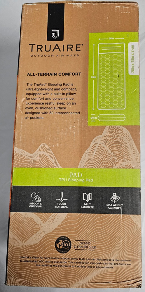 Intex TPU Cot Camping Sleeping Mat with Hand Held Mini USB Pump