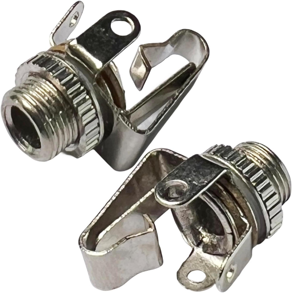 CESS 1/8 3.5mm Mono TS Female Jack Socket with Switch Panel Mount (10 Pack)