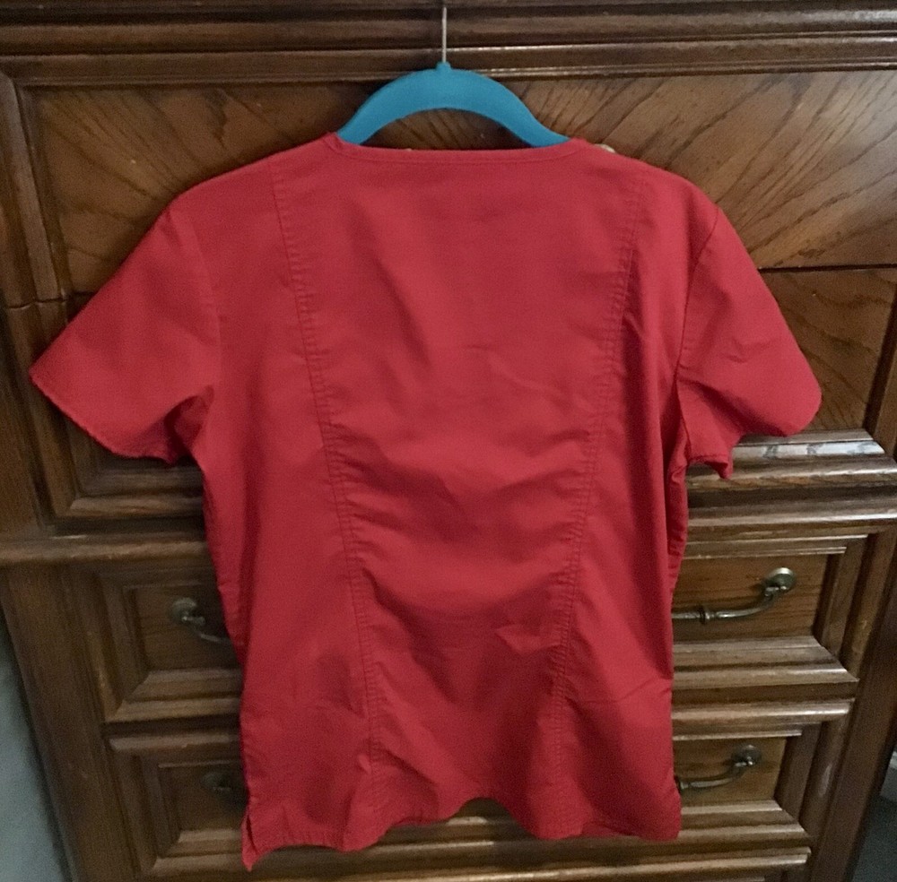 Red Scrub Top By Cherokee Size XS