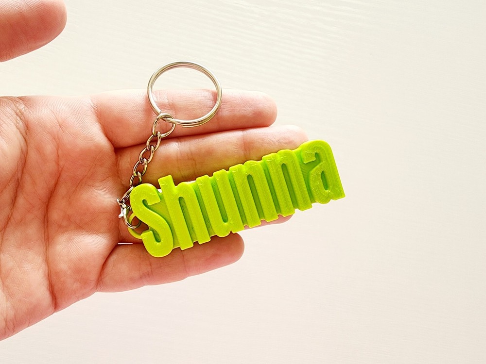 Custom Name Keychain, Personalized Name Keychain, School Name Label, 3D Printed