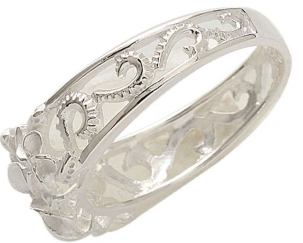 925 silver three plumeria flower ring