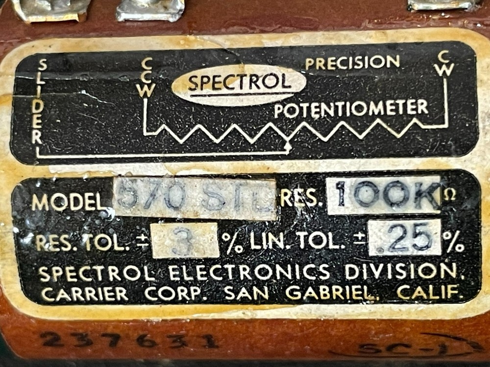 Spectrol Precision Potentiometer 2K / 100K