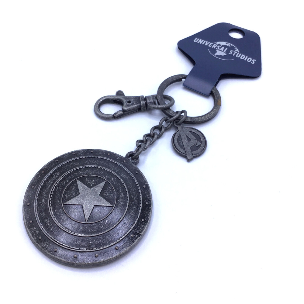 Universal Studios Marvel Comics Captain America Shield Metal Key Chain New