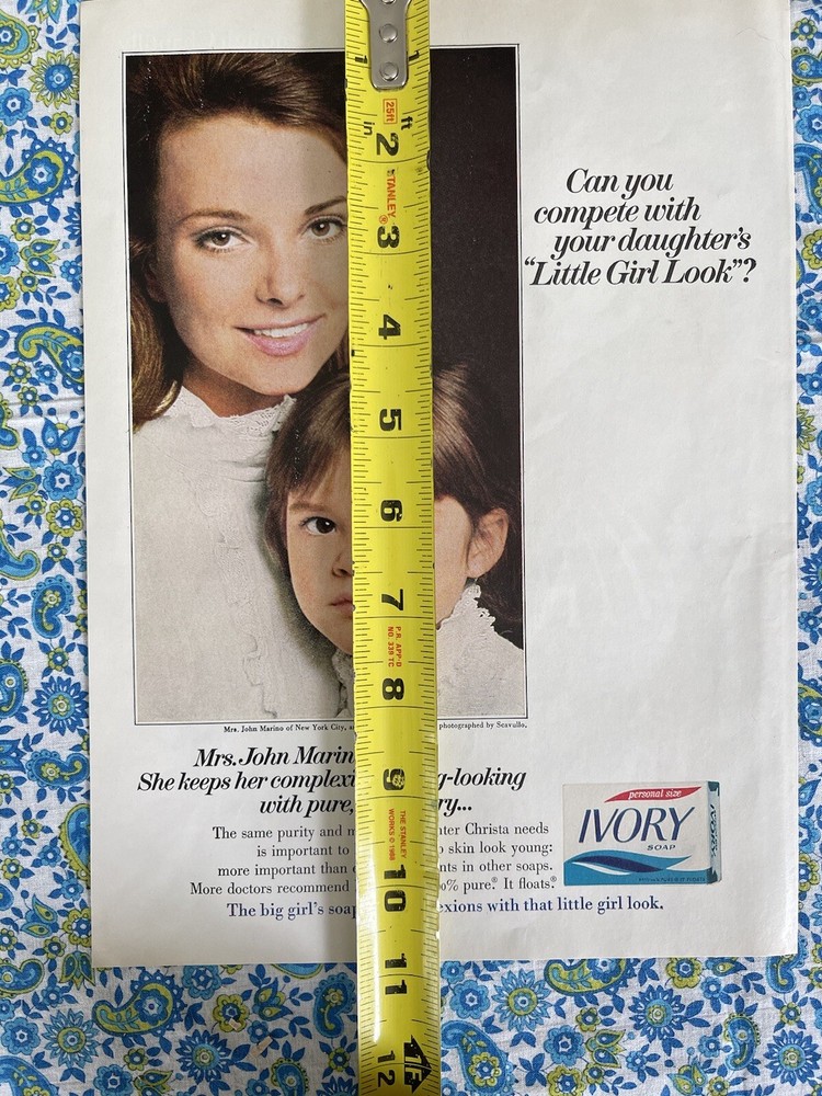 Vintage 1968 Ivory Soap Print Ad Bar Soap