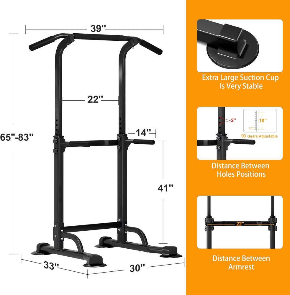 Multi-Function Power Tower - Pull Up & Dip Station for Home Fitness