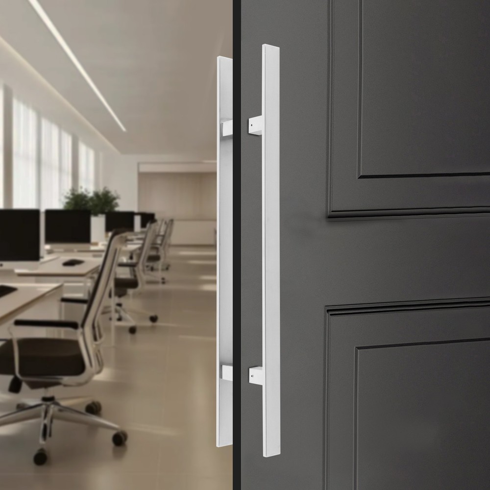 Stainless Steel Double Sided Push Pull Door Handle, H-shaped Door Pull Handle