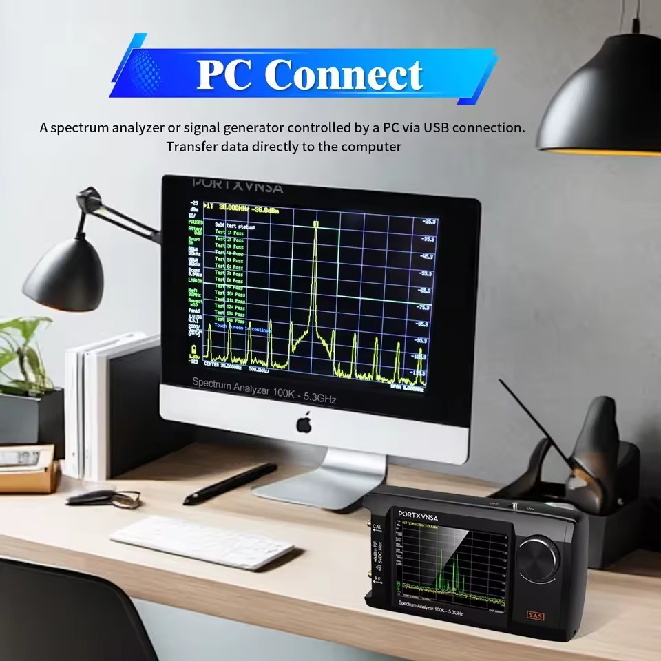 4-inch IPS LCD SA5 Multi functional Handheld Spectrum Analyzer 100k-5.3GHz