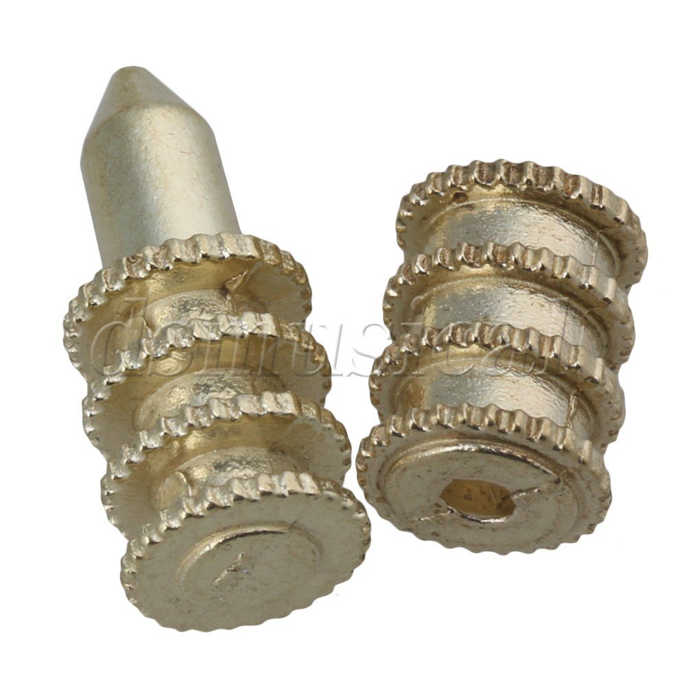 50 Pieces Gold Dining Table Top Leaf Alignment Pins with Sockets 8x20mm